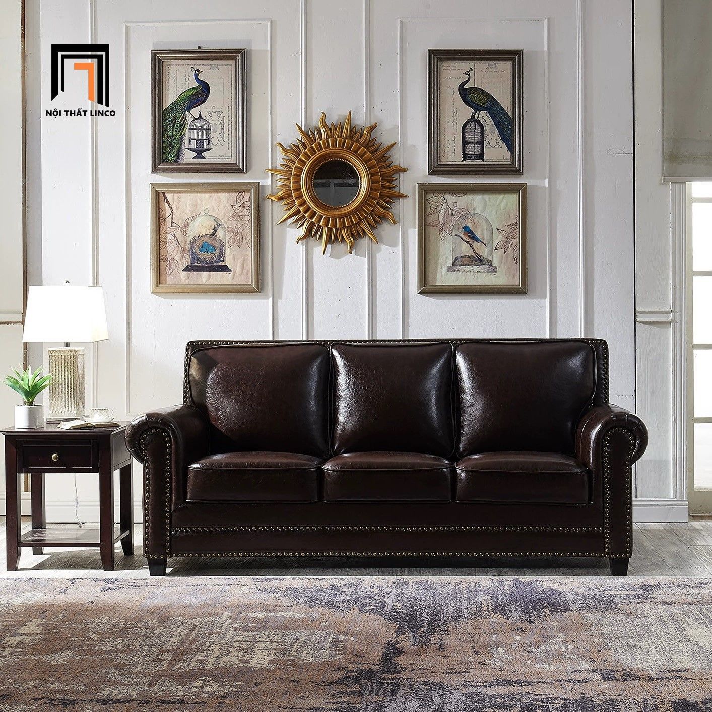 Bộ ghế sofa tân cổ điển KT162 Clyro phòng khách sang trọng