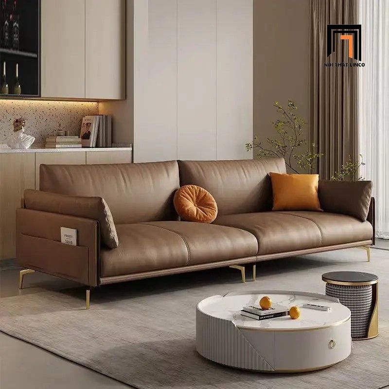 Ghế sofa băng sang trọng BT85 Skinny dài 2m4 có túi đựng remote