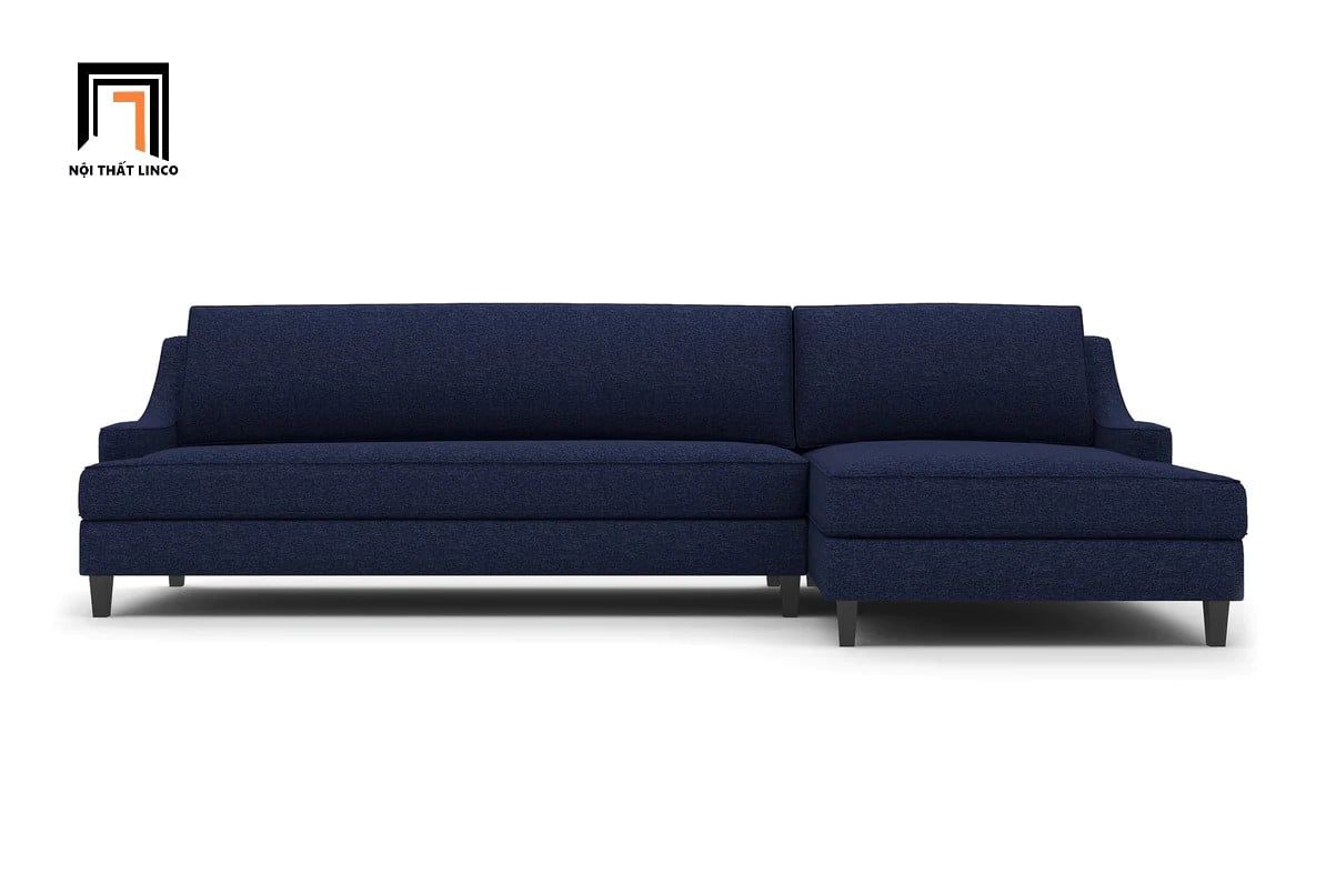 Ghế sofa góc L GT9 Soto 2m4 x 1m6 màu xanh đen phong cách Âu Mỹ
