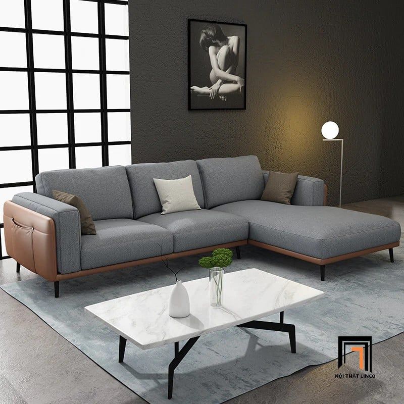 Ghế sofa góc sang trọng GT46 Saronno dài 2m5 và 3m2