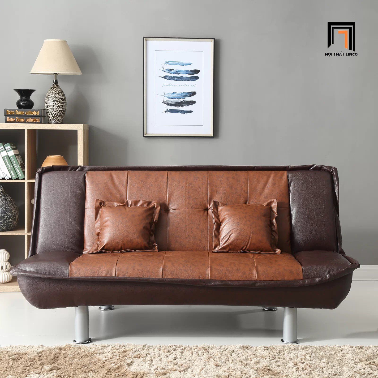 Ghế sofa giường thông minh GB99 Astral 1m7 da công nghiệp