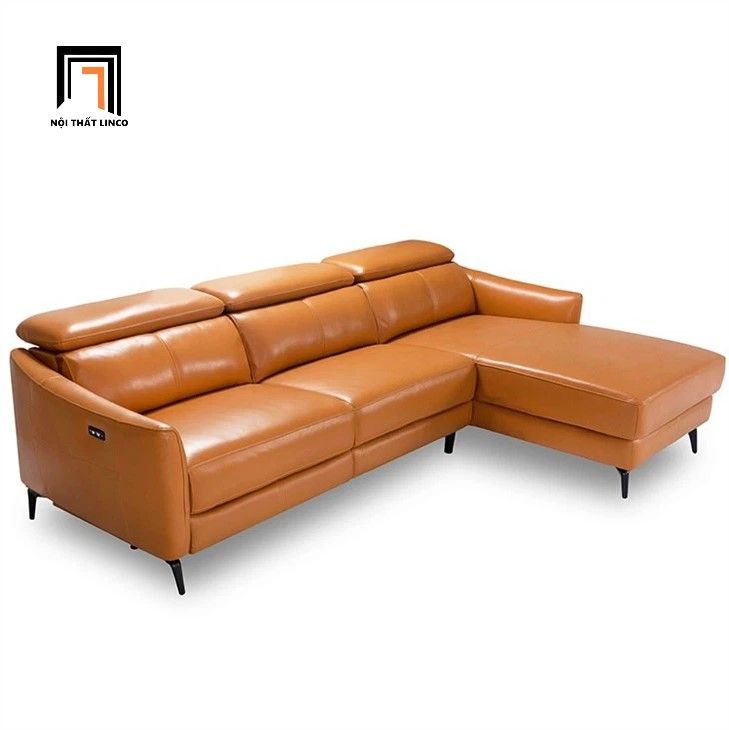 Ghế sofa góc L sang trọng GT236 Maddock 2m4 x 1m6 da bóng