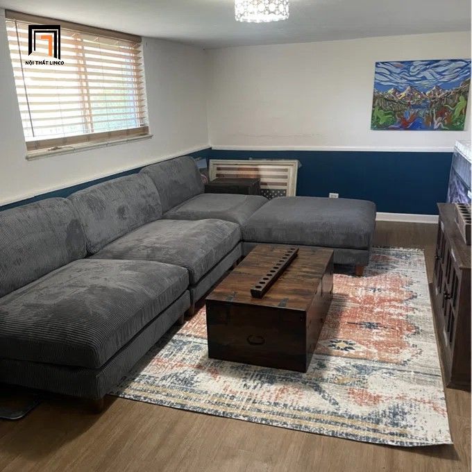Bộ ghế sofa góc phòng khách GT99 Sandid 2m4 x 1m6 giá rẻ
