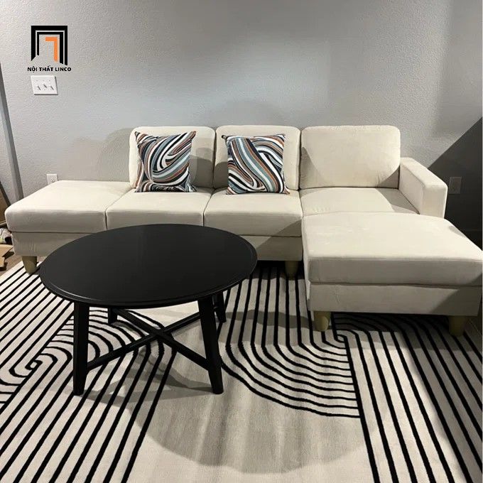 Bộ ghế sofa góc L gia đình GT98 Lasharon 2m75 x 1m5 giá rẻ