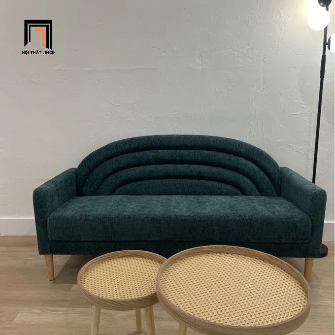 Sofa băng xinh xắn cho shop tiệm BT184 Michala dài 1m6 vải nỉ