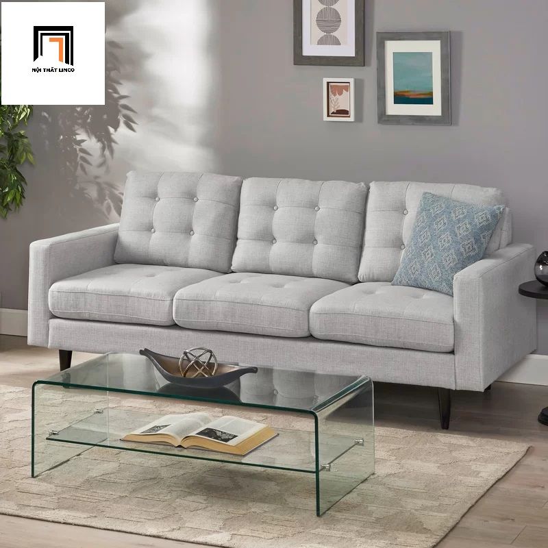 Ghế sofa văng (băng) gia đình 2m 3 chỗ ngồi màu xám
