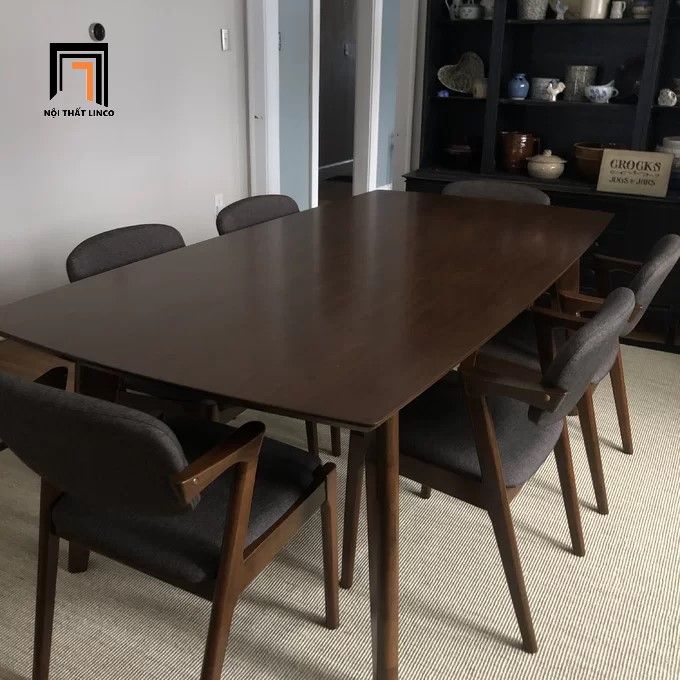 Bộ bàn ghế ăn 6 người cho gia đình 32-KH6-G43-B108 giá rẻ