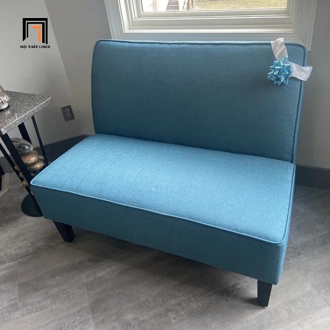 Ghế sofa băng mini màu cam dài 1m BT229 Devair vải bố giá rẻ