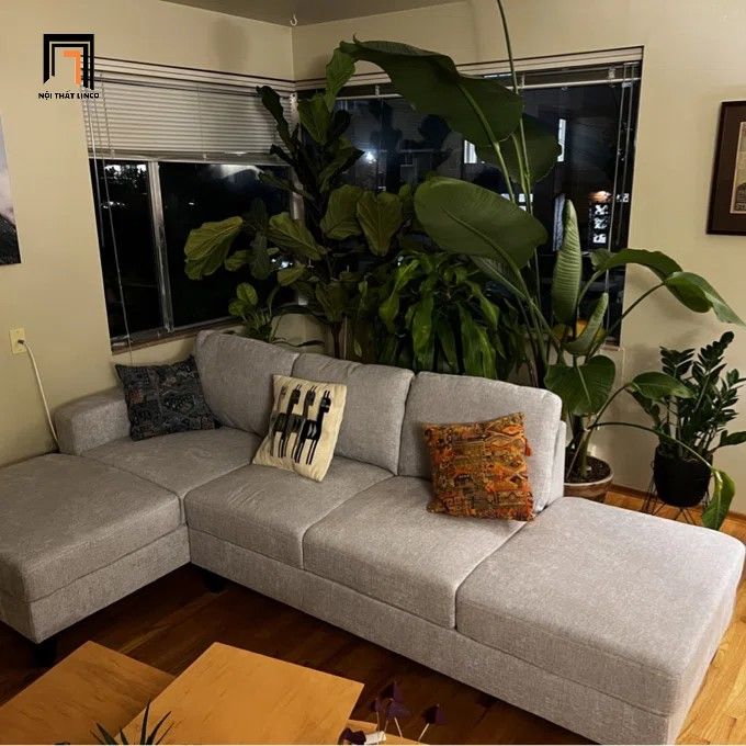 Bộ ghế sofa góc L gia đình GT98 Lasharon 2m75 x 1m5 giá rẻ
