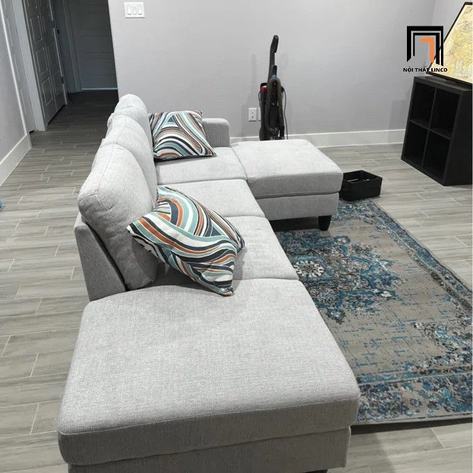 Bộ ghế sofa góc L gia đình GT98 Lasharon 2m75 x 1m5 giá rẻ