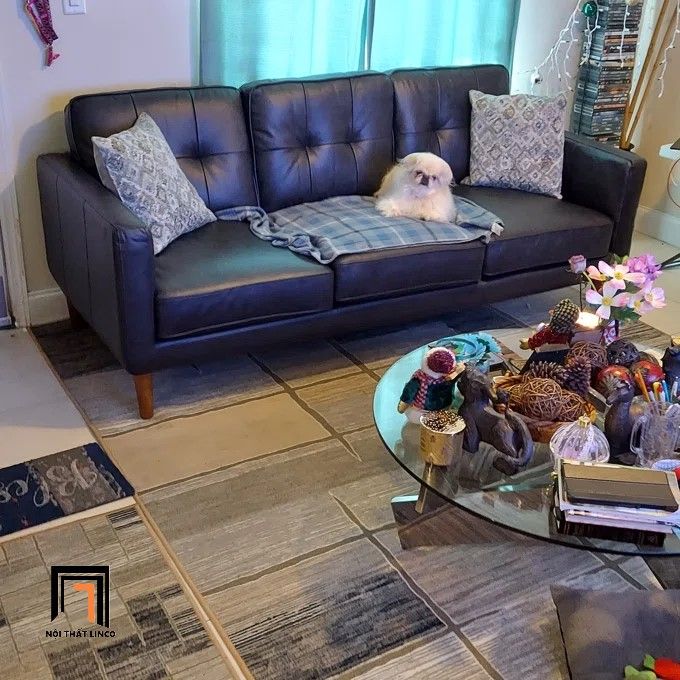 Ghế sofa băng 3 chỗ ngồi BT73 Canape dài 2m da giả
