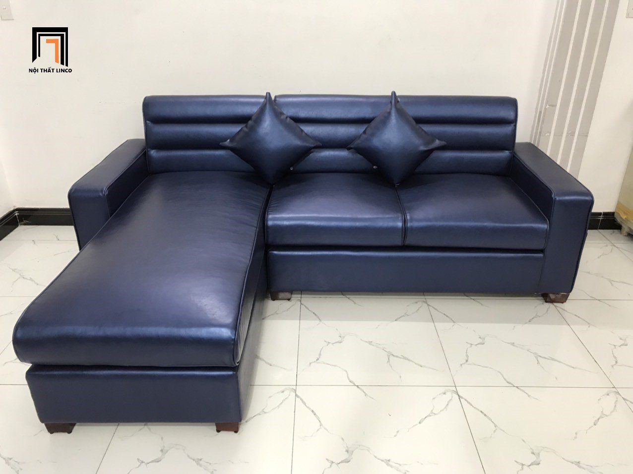 Bộ ghế sofa góc gia đình da Pu GT232 Massaro 2m4 x 1m6 giá rẻ