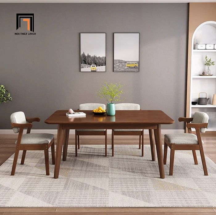 Bộ bàn ghế ăn nhà bếp xinh xắn 46-KH4-G43-B108 4 chỗ ngồi