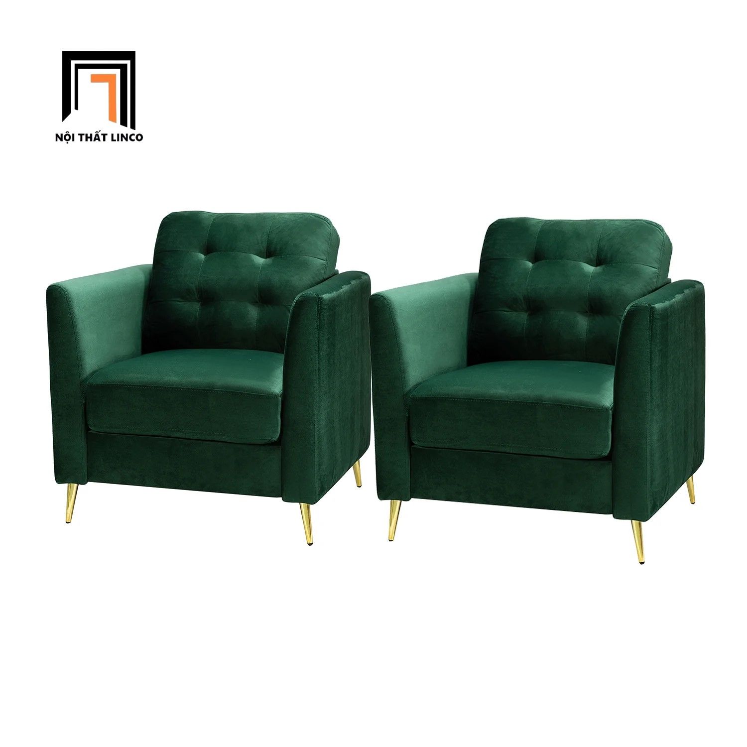 Ghế sofa đơn cho phòng nhỏ gọn DT3 Roxanne màu xanh lá