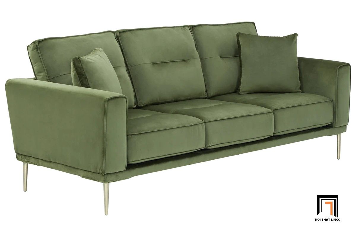 Ghế sofa băng 3 nệm ngồi BT115 dài 2m vải nhung giá rẻ
