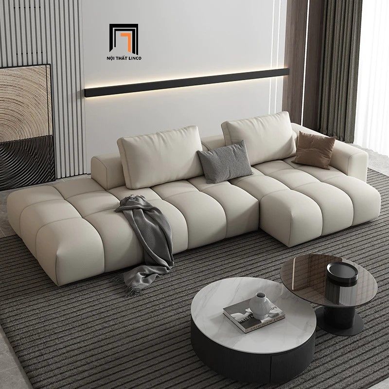 Ghế sofa góc hiện đại GT47 Worme dài 2m7 x 1m3 da công nghiệp