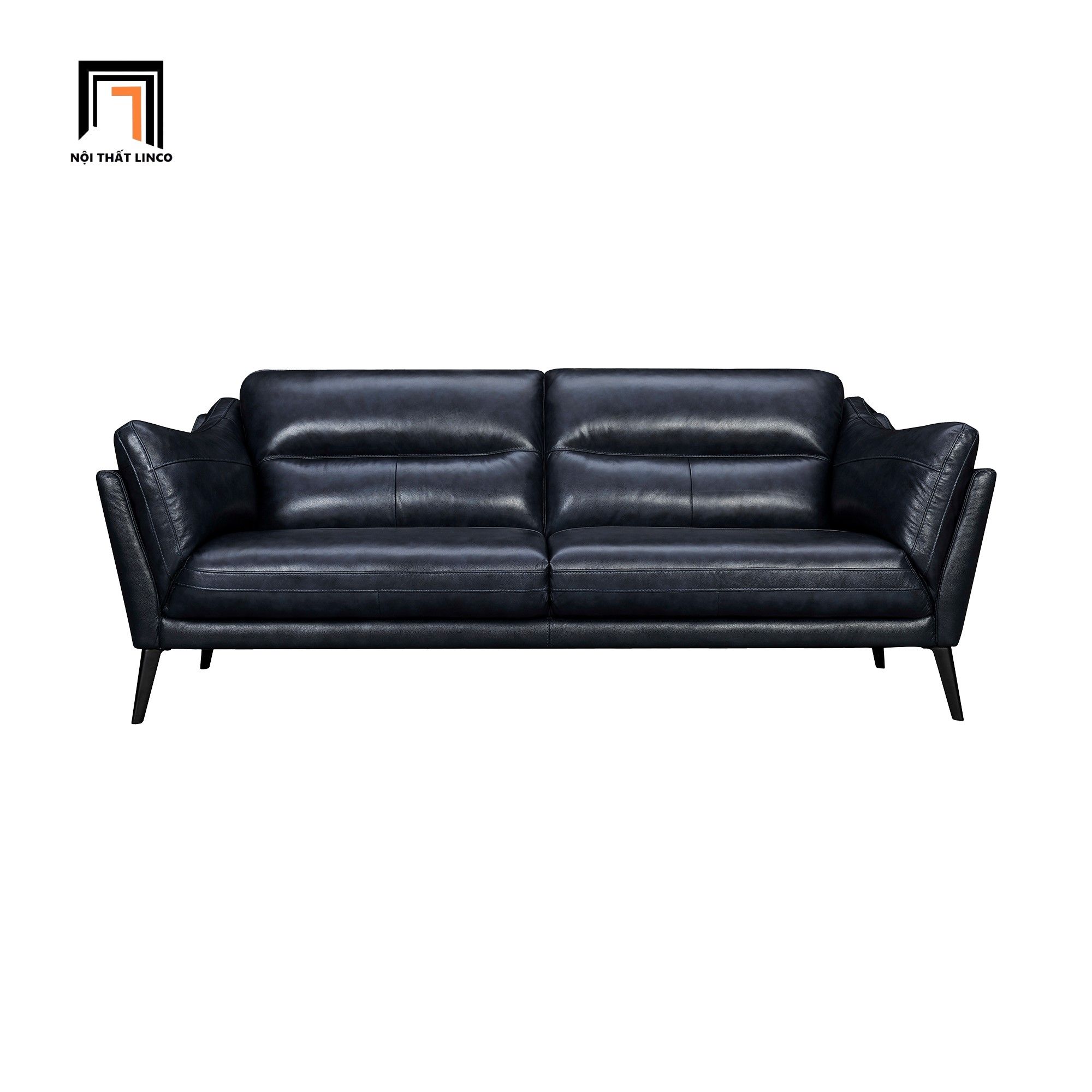 Ghế sofa văng hiện đại 2m BT133 Franz da giả màu xanh đen
