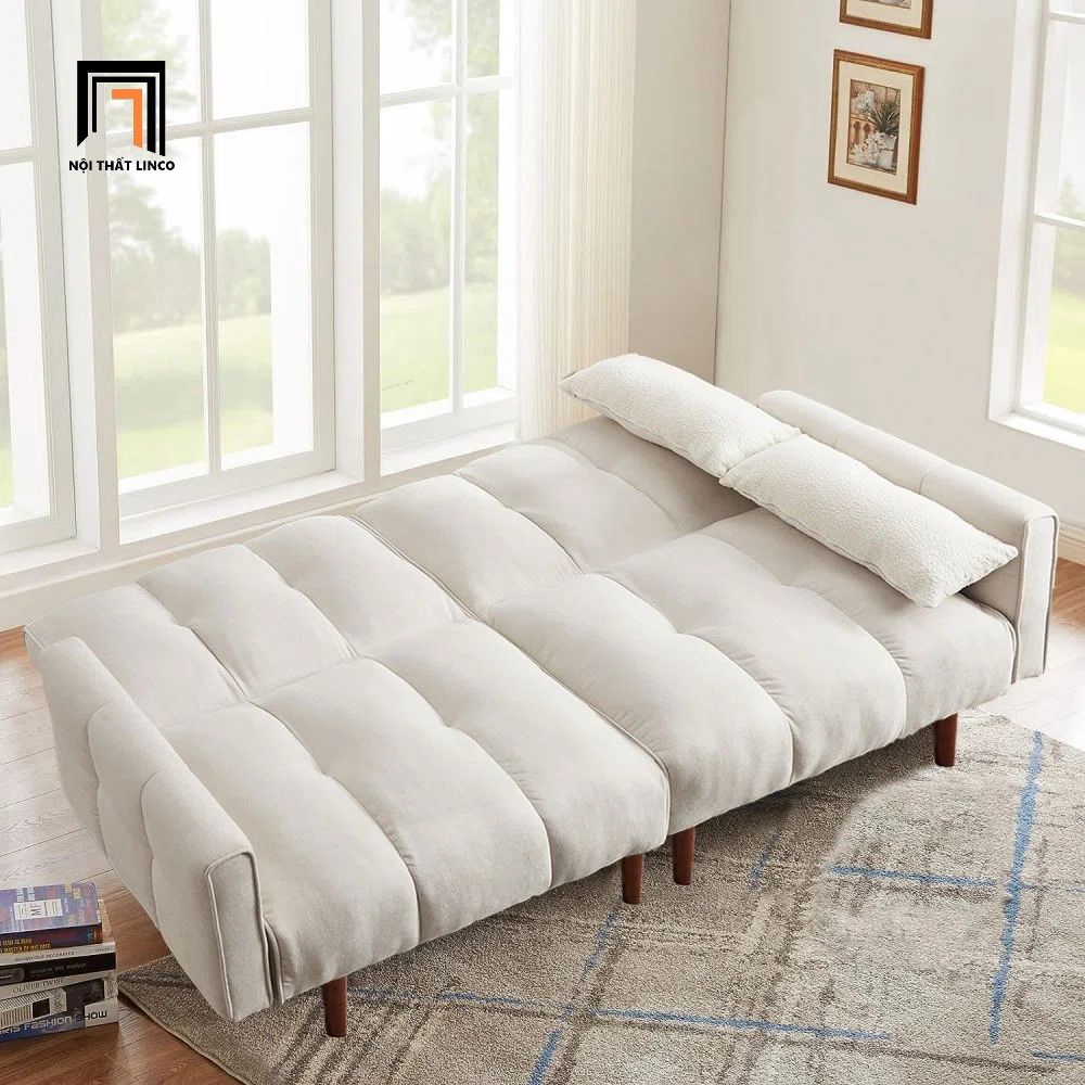 Ghế sofa giường vải nỉ GB50 Union 1m8 vải nỉ xanh đậm