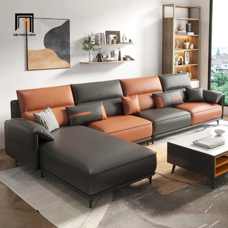 Ghế sofa góc chữ L da giả GT157 Waco 2m4 x 1m6 sang trọng
