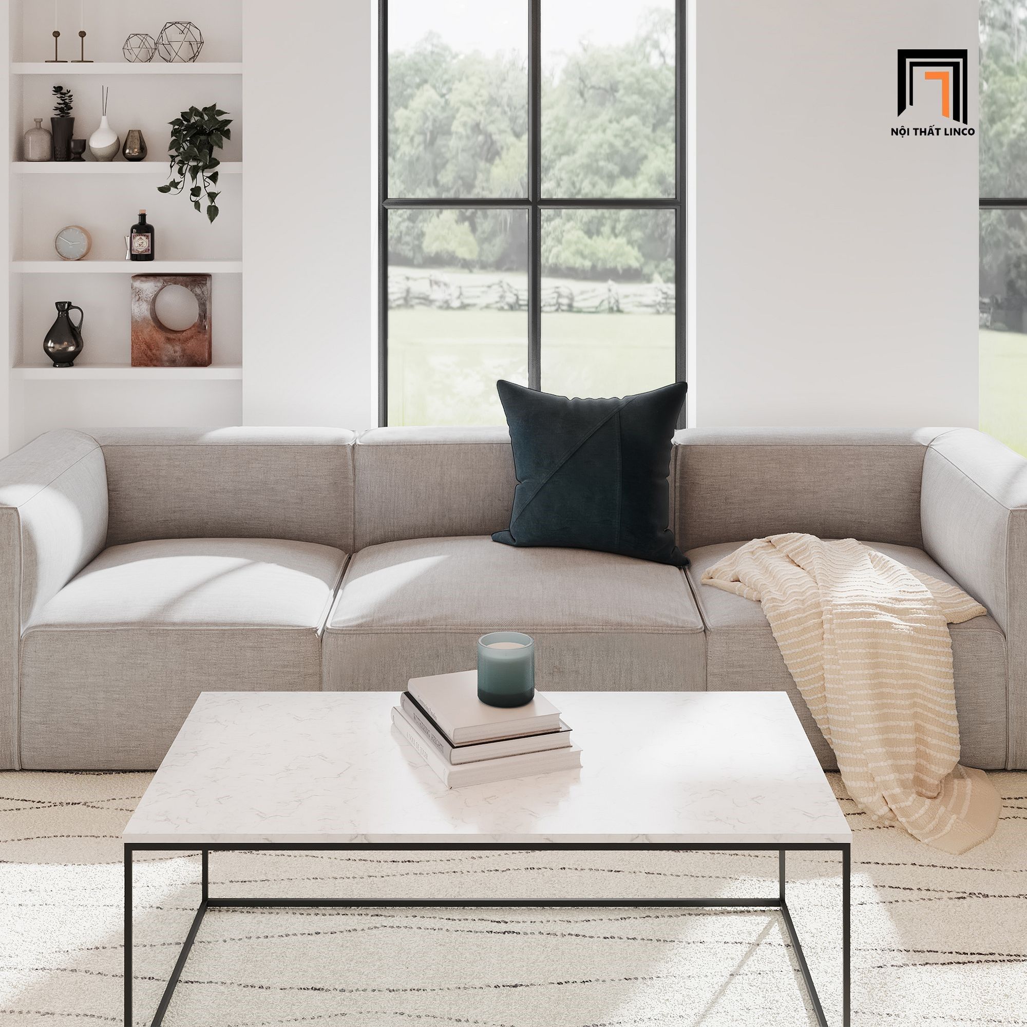 Ghế sofa văng cho căn hộ chung cư BT122 Remi dài 2m3 giá rẻ