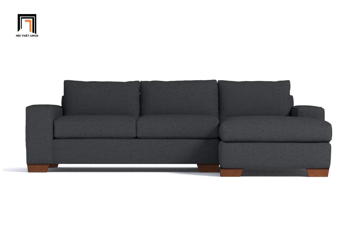 Bộ ghế sofa góc L GT14 Melrose 2m4 x 1m6 màu xám đen