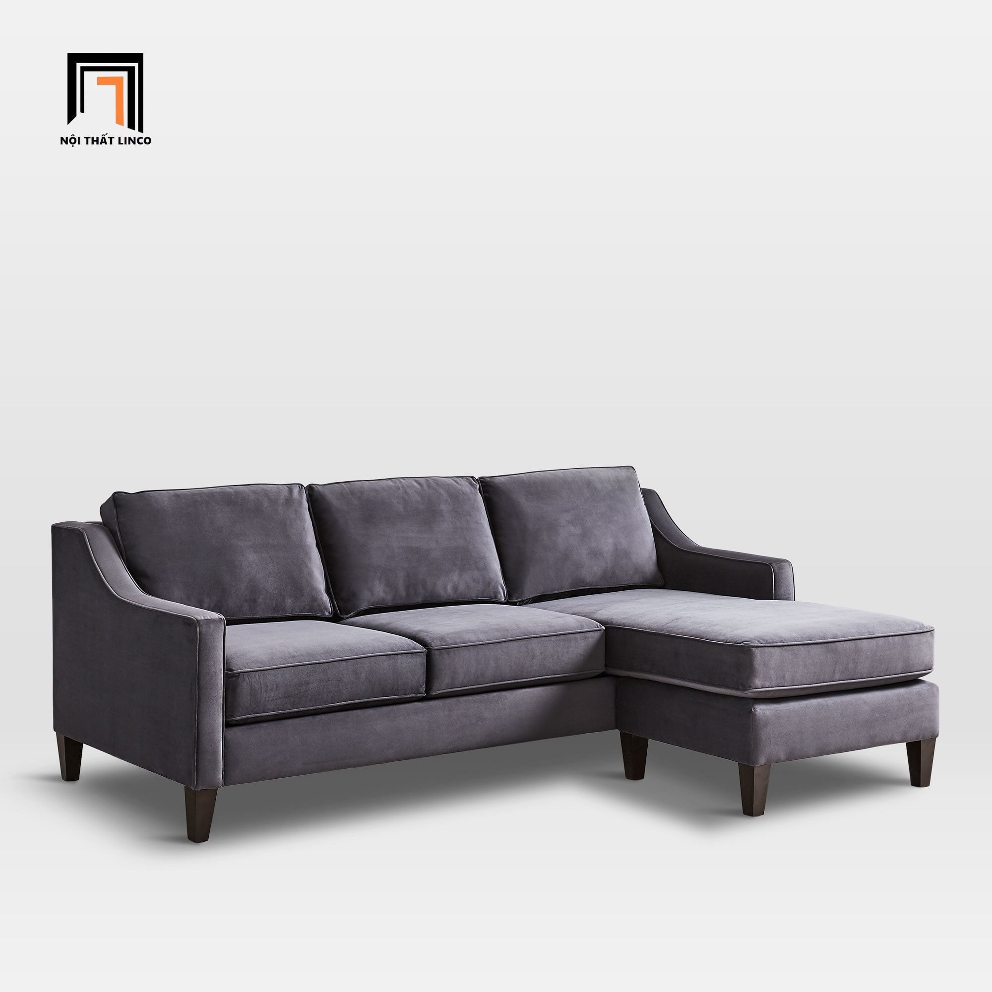 Bộ ghế sofa góc xoay chiều GT77 Paige 2m2 x 1m5 màu xanh đen