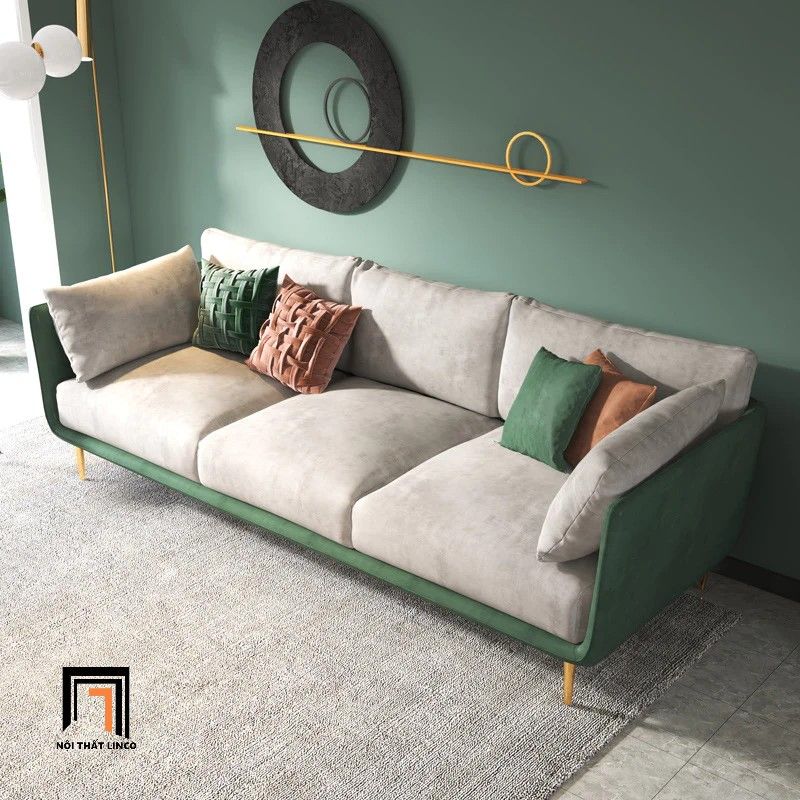 Ghế sofa băng bọc da công nghiệp BT66 Cornuda dài 2m15