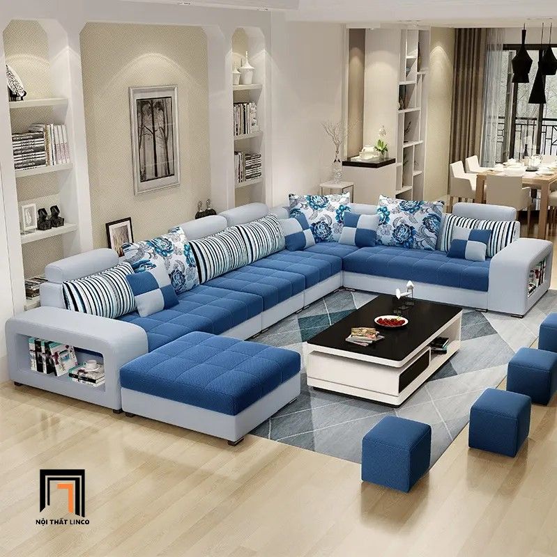 Set ghế sofa U sang trọng UT5 Nevan 3m6 phòng khách lớn