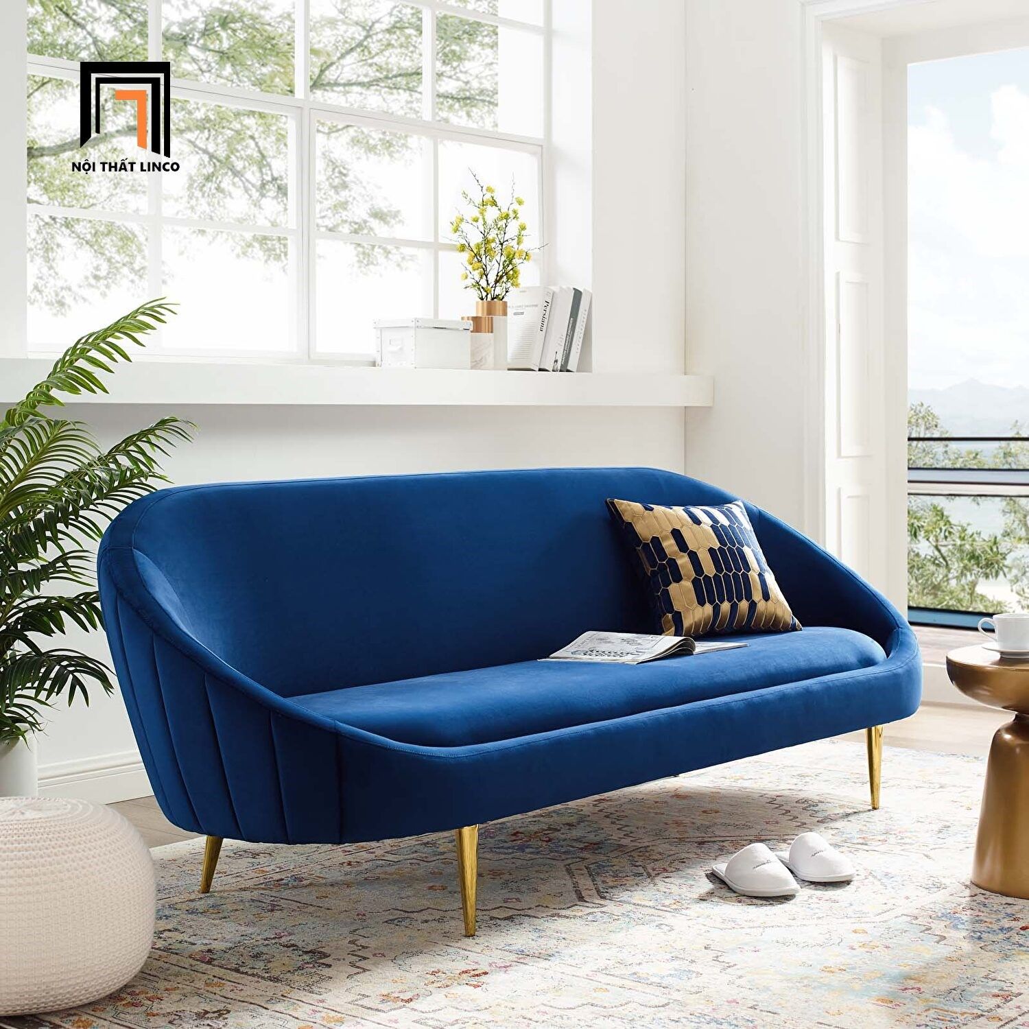 Ghế sofa băng cong sang trọng BT110 Subline 2m2 cho shop tiệm