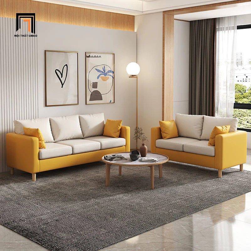 Set ghế sofa gia đình xinh xắn KT81 Kiddy phối màu vải nỉ bố