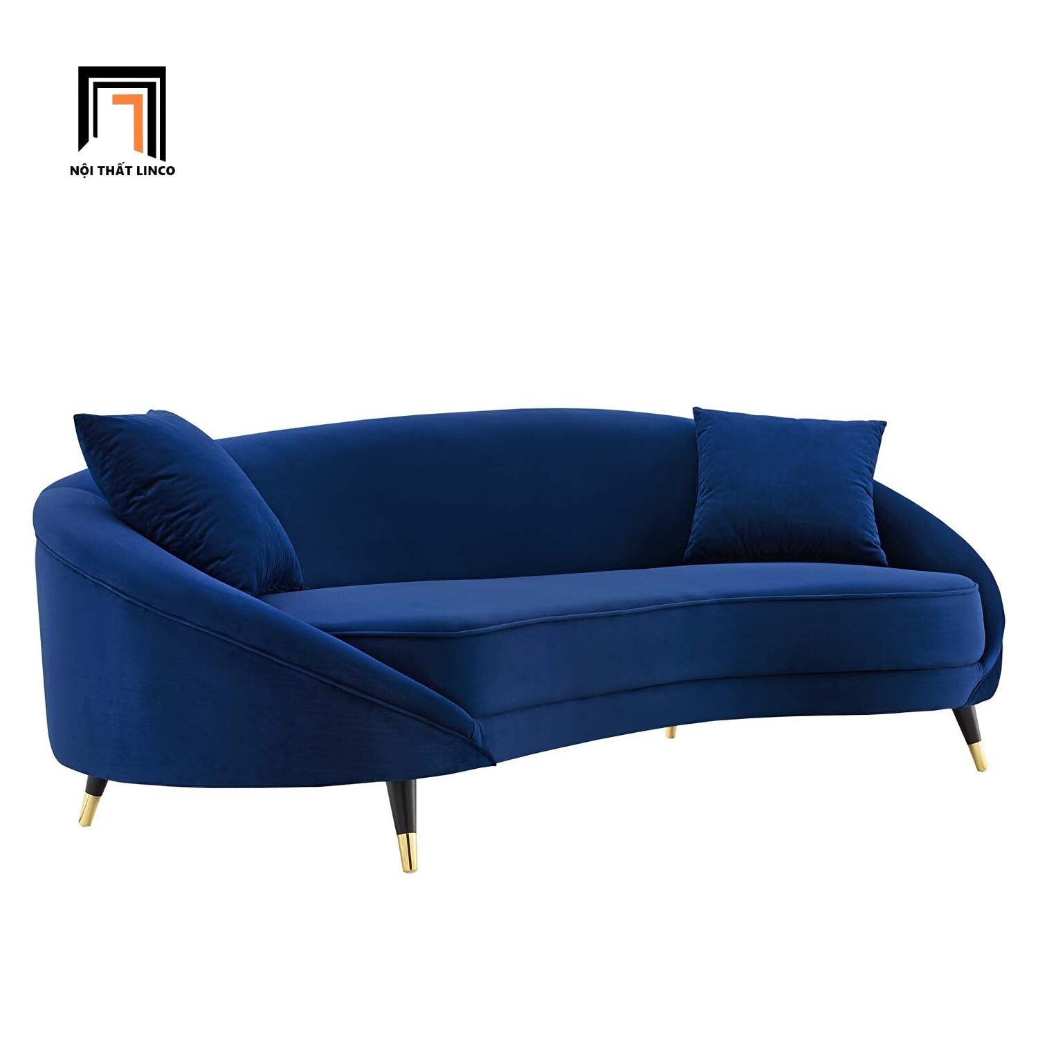 Ghế sofa băng cong dài 2m3 BT105 Echo cho tiệm shop đẹp