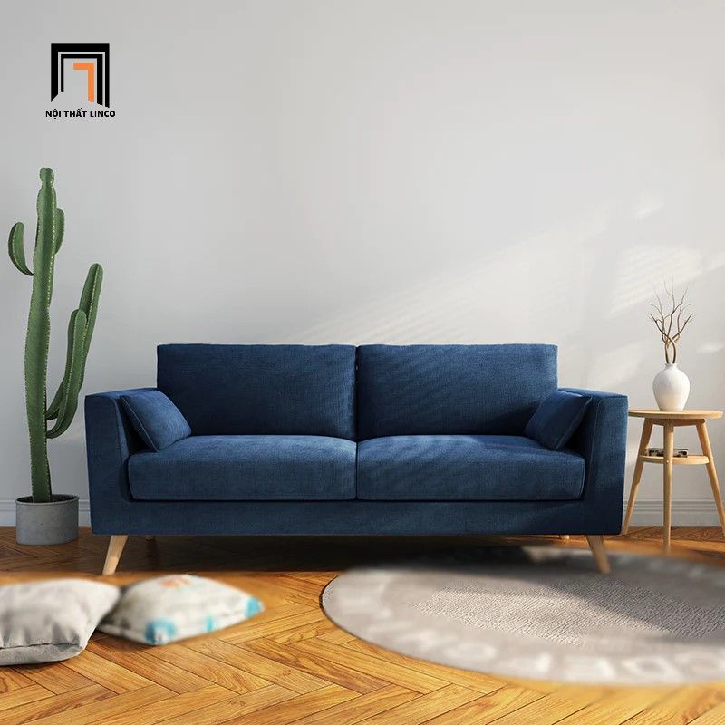 Bộ ghế sofa phòng khách xinh xắn KT114 Ufor màu vàng vải nỉ