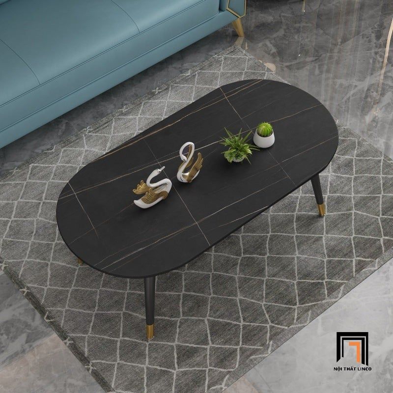Bàn sofa phòng khách oval mặt đá BSF43 Camin 1m x 50 giá rẻ