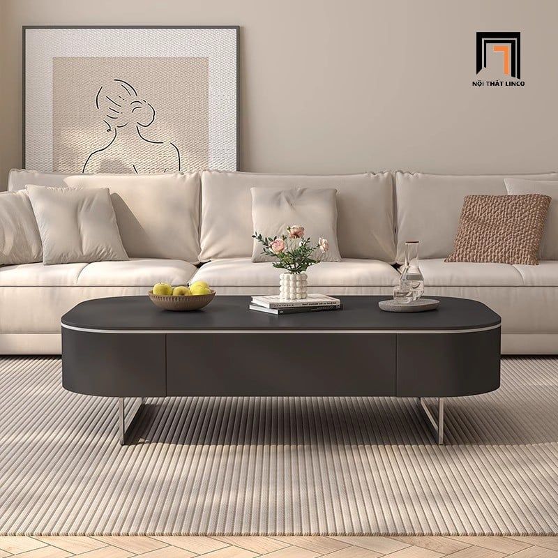 Bàn sofa phòng khách hiện đại BSF20 Leaf 1m2 x 60 đá trắng