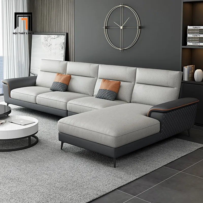 Bộ ghế sofa góc L GT82 Yangchu 3m x 1m6 da công nghiệp