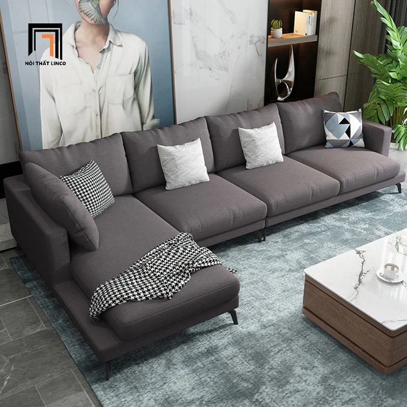 Ghế sofa góc L gia đình vải nỉ GT188 Creusot 3m x 1m6 giá rẻ