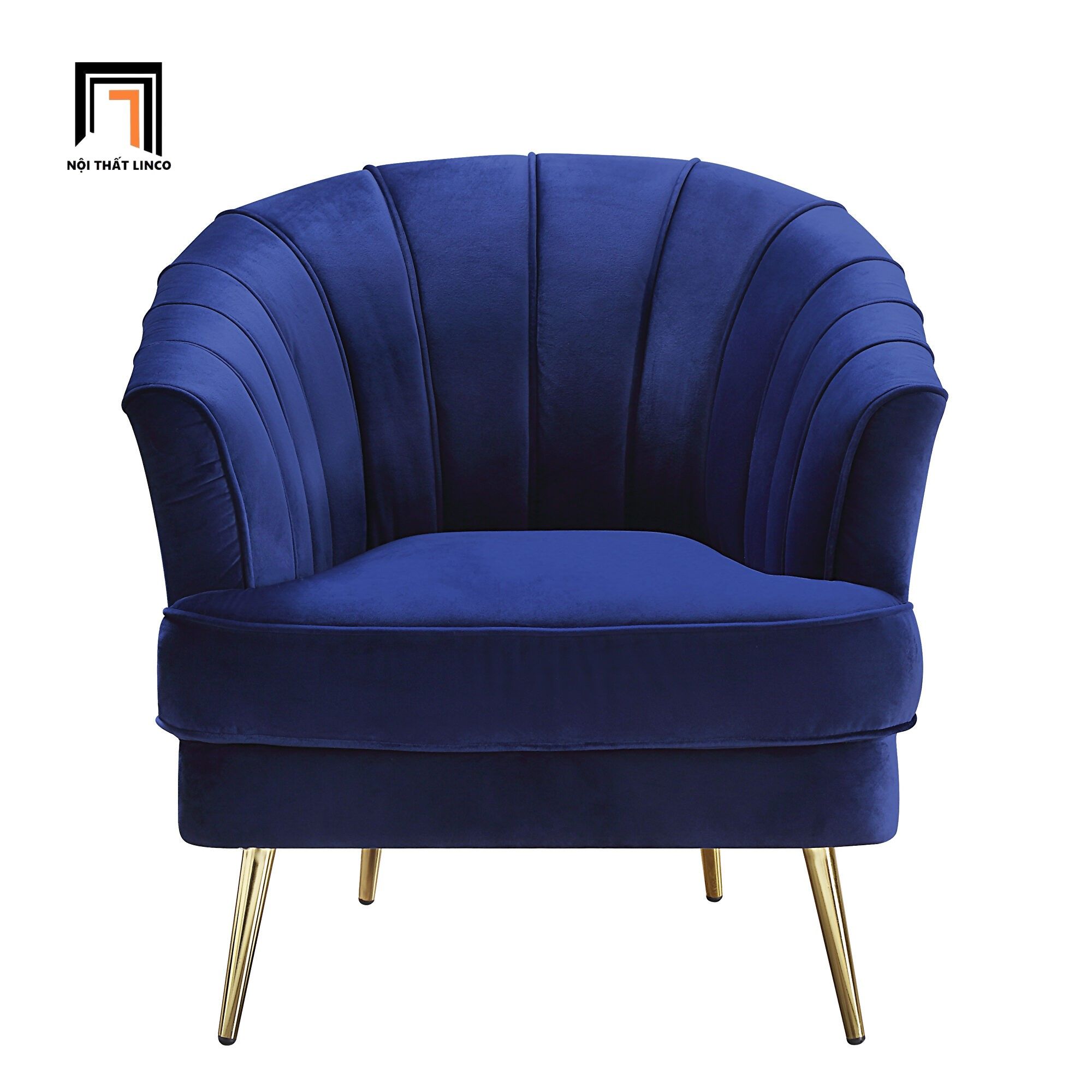 Set ghế sofa trang trí đẹp KT45 Eivor xanh đậm vải nhung