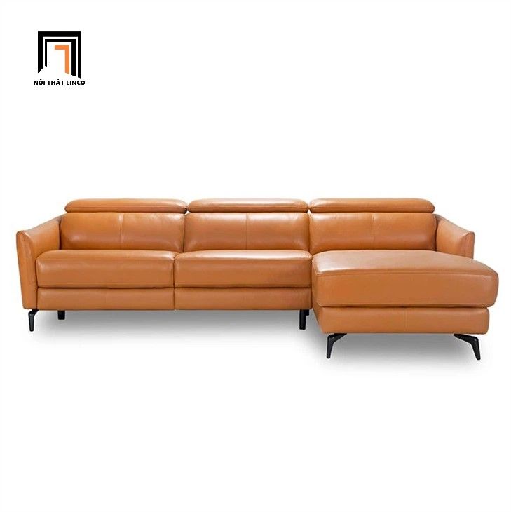 Ghế sofa góc L sang trọng GT236 Maddock 2m4 x 1m6 da bóng