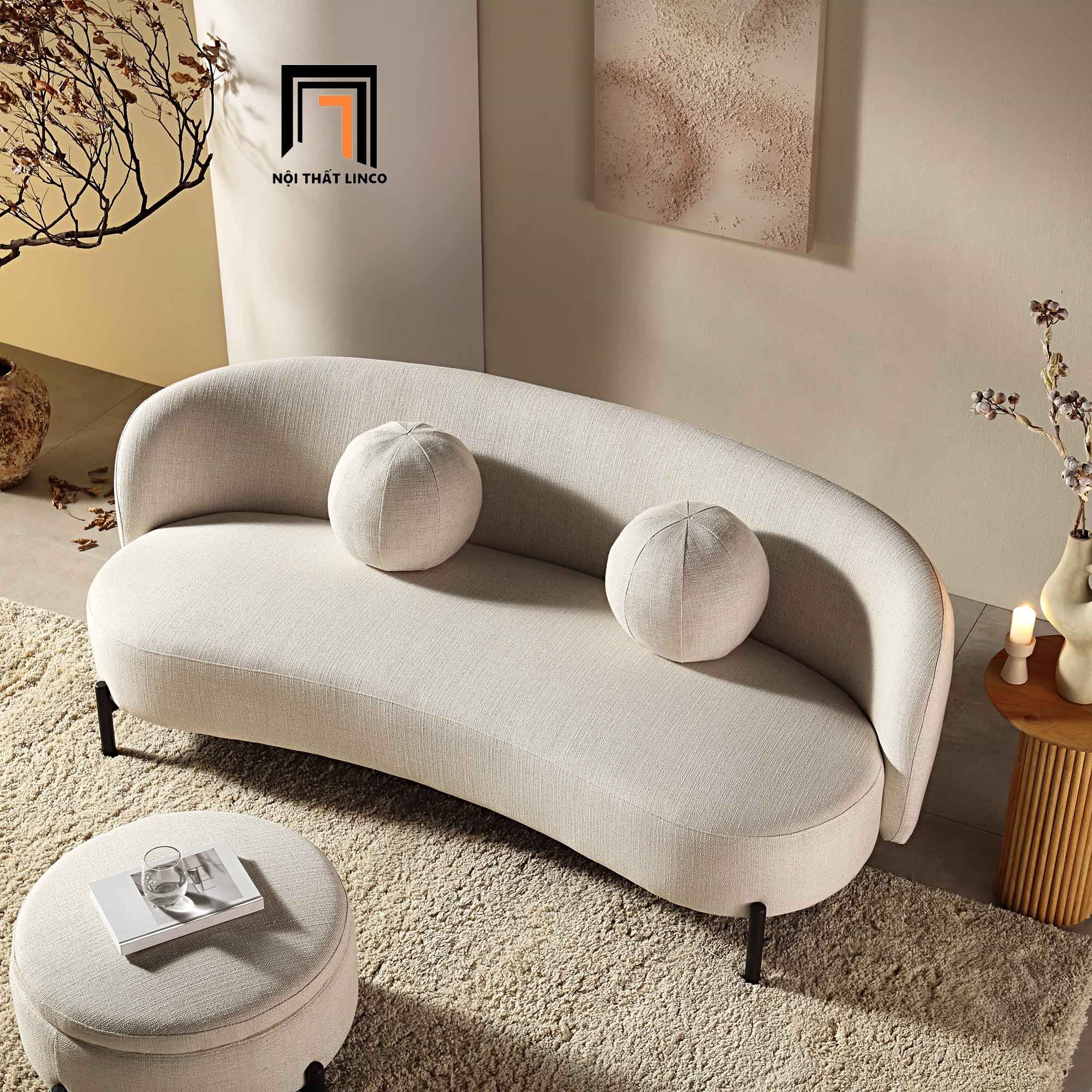 Bộ ghế sofa vải nỉ giá rẻ KT132 Amboise xinh xắn cho shop tiệm