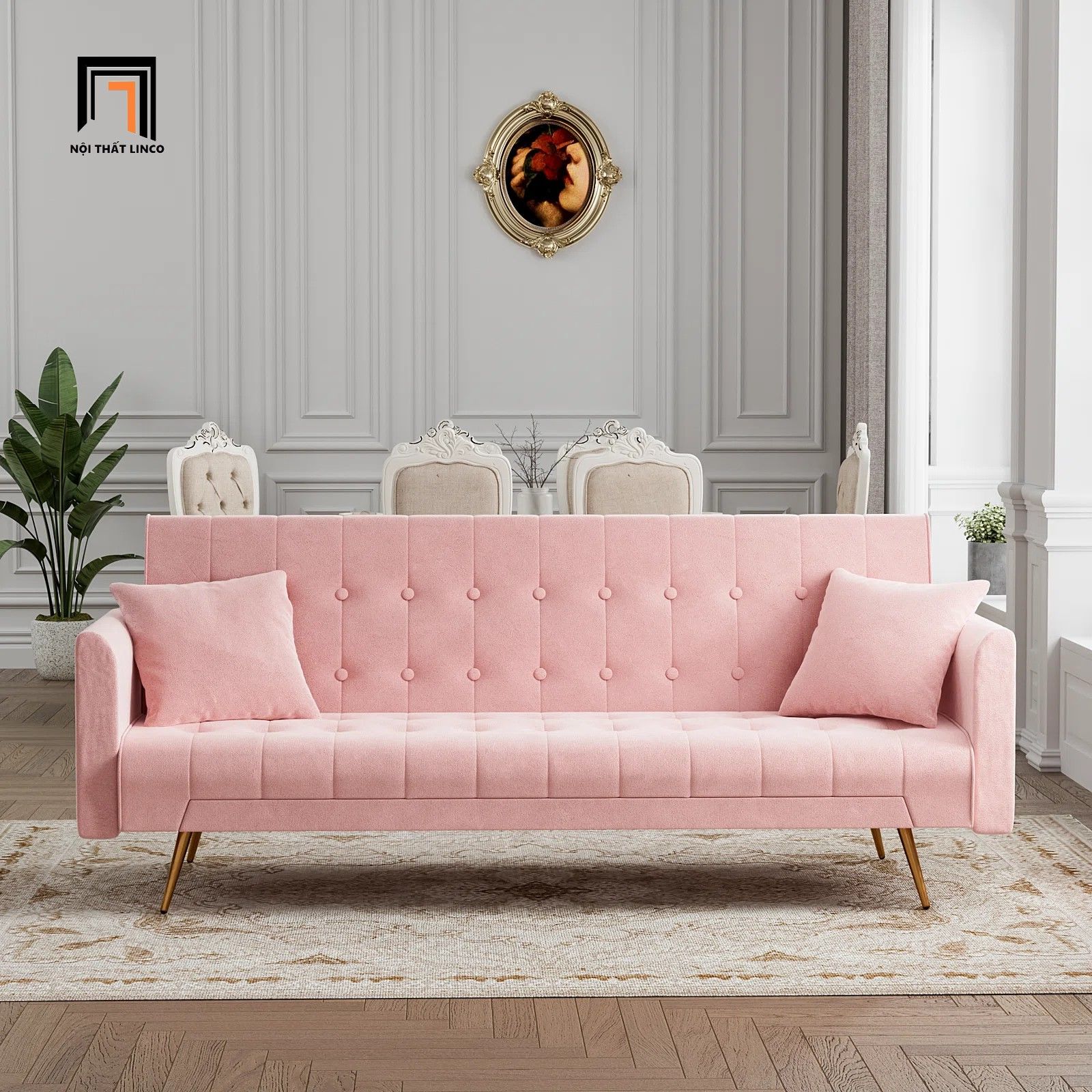 Ghế sofa giường nằm thông minh GB100 Kallaway vải nhung 2m