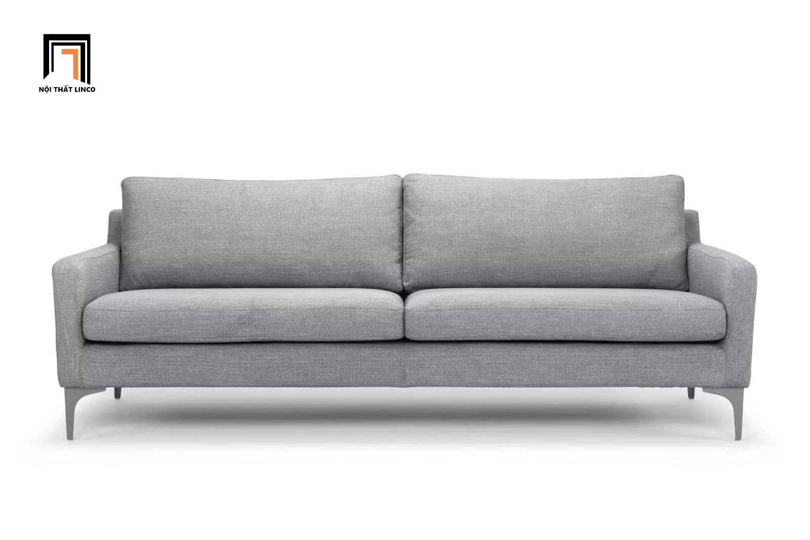 Ghế sofa băng màu xám trắng BT36 Jones dài 1m9 chân inox giá rẻ