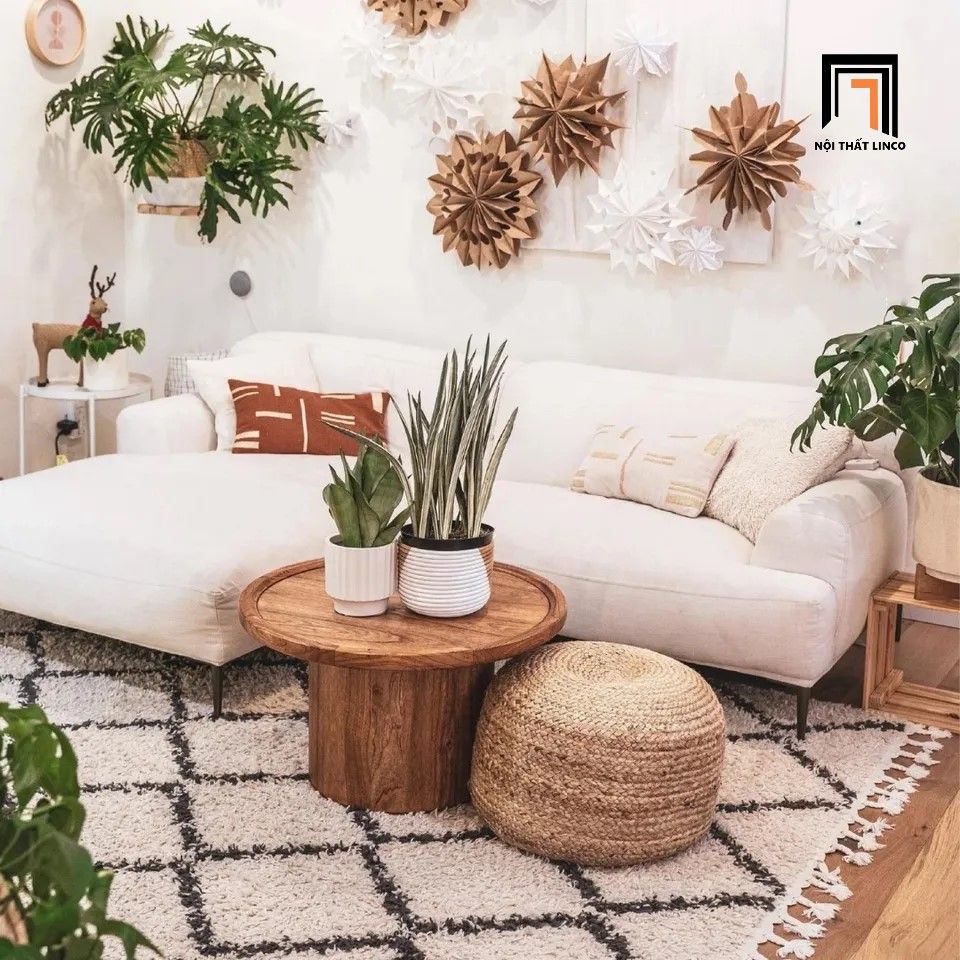 Bộ ghế sofa góc 2m2 x 1m6 GT51 Beno màu be xinh xắn