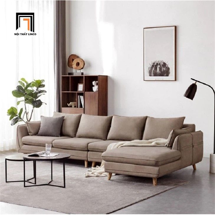 Ghế sofa góc L da giả xanh mint GT256 Encino 3m x 1m6 da giả