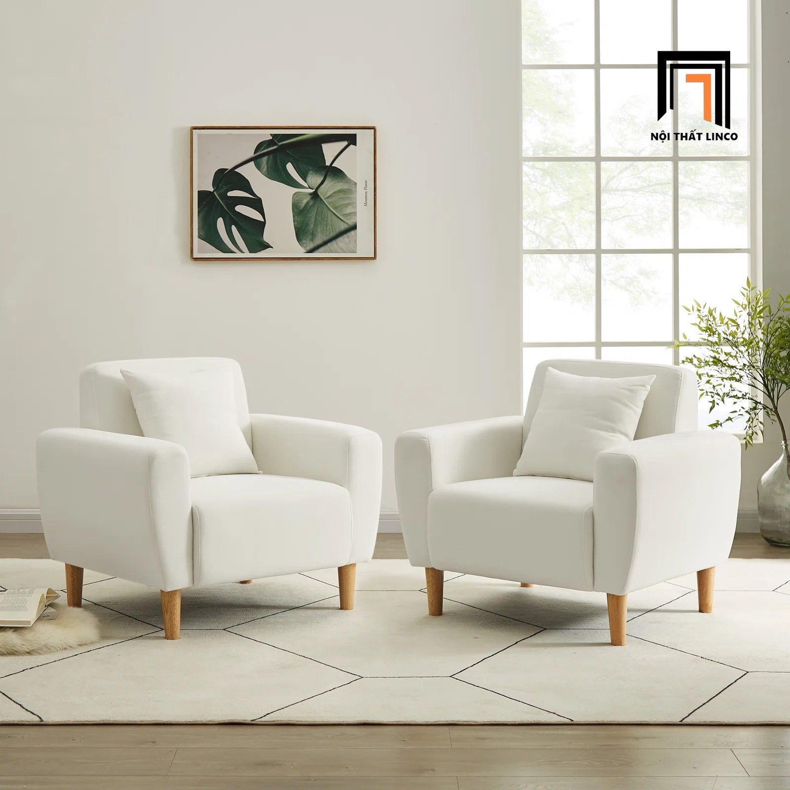 Ghế sofa đơn cho phòng nhỏ DT2 Zaro giá rẻ màu đỏ đô