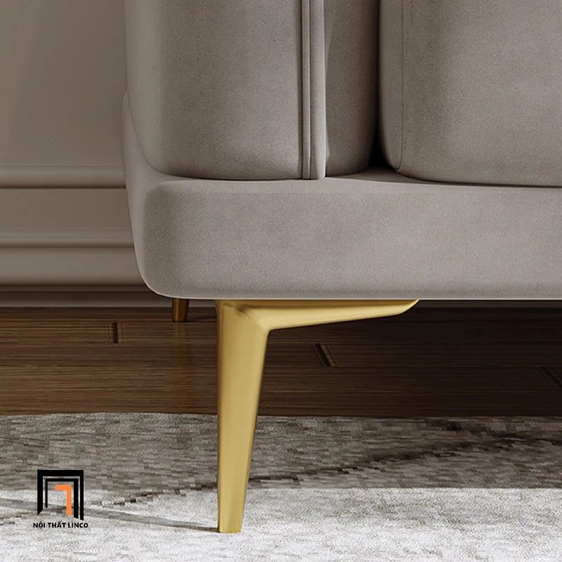 Sofa góc L phòng khách GT207 Forli 2m3 x 1m6 màu xám hiện đại