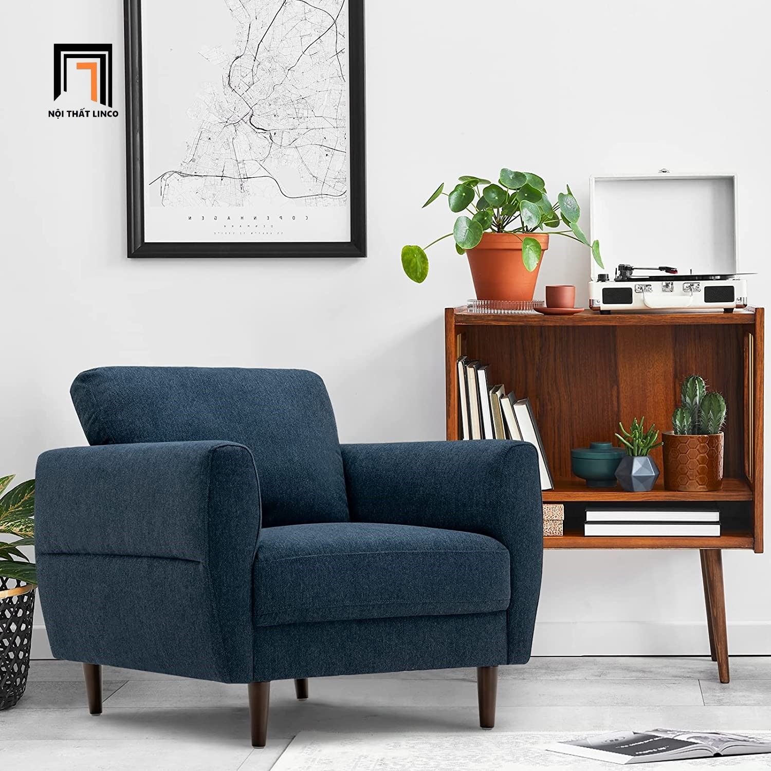 Ghế sofa đơn 1 nệm ngồi giá rẻ DT30 Beamo cho góc phòng ngủ