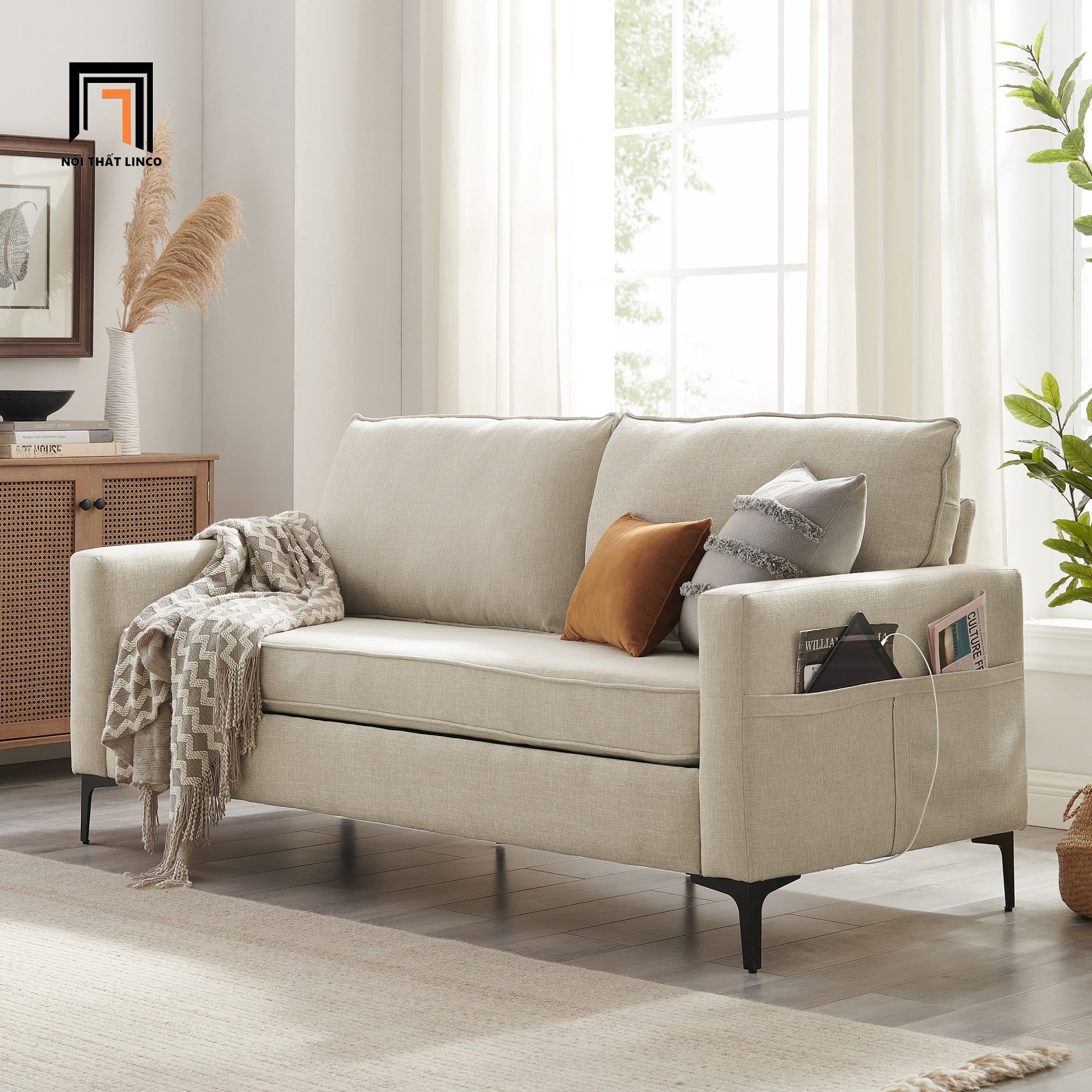 Ghế sofa băng dài 1m9 BT52 Larissa cho căn hộ chung cư