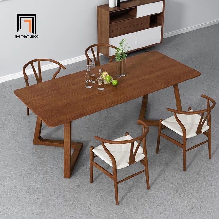 Set bàn ghế ăn phòng bếp xinh xắn 53-KH4-G59-B92 gỗ tự nhiên