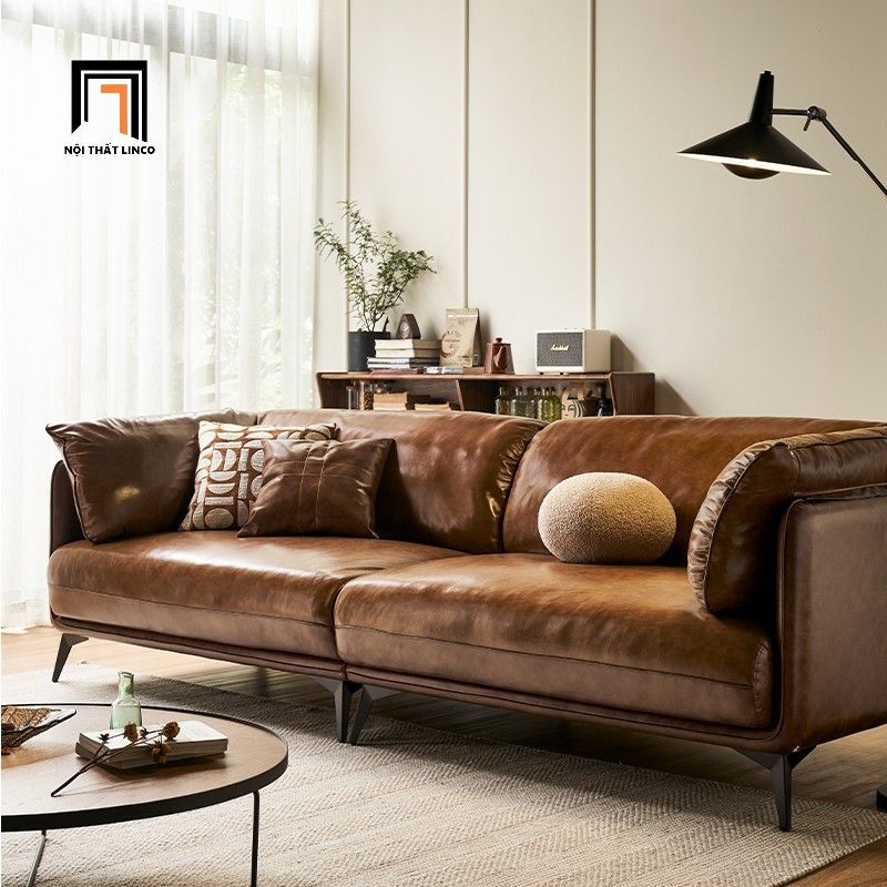 Bộ ghế sofa phòng khách cao cấp KT154 Natuco bọc da giả đẹp