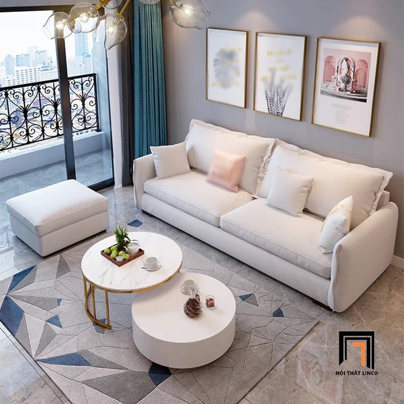 Ghế sofa băng xinh xắn màu be BT290 Maroa 2m cho gia đình